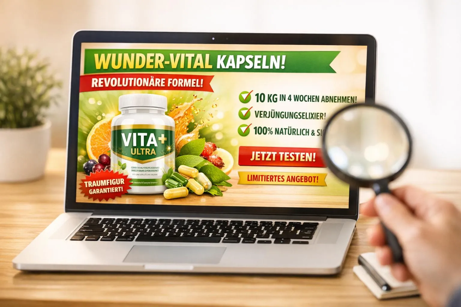 Fake-Werbung für Nahrungsergänzungsmittel: So erkennen Sie unseriöse Angebote