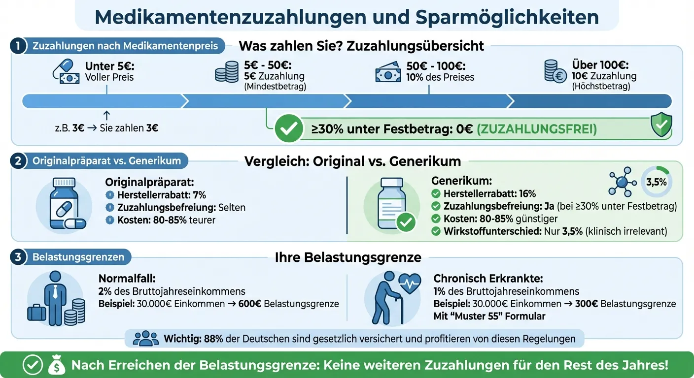 Medikamentenzuzahlungen in Deutschland: Kosten und Sparpotenziale im Überblick