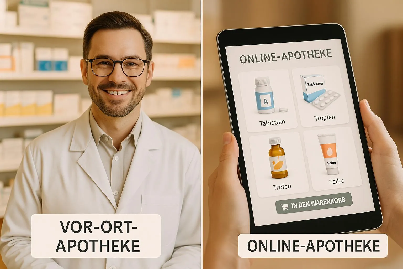 Online-Apotheke vs. Vor-Ort-Apotheke: Vergleich