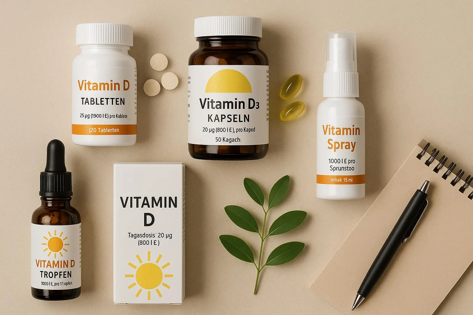 Vitamin D Präparate: 5 beliebte Produkte im Test